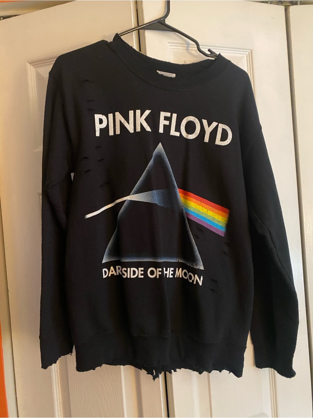 Pink Floyd -Black Distressed Crewneck- Women’s size small